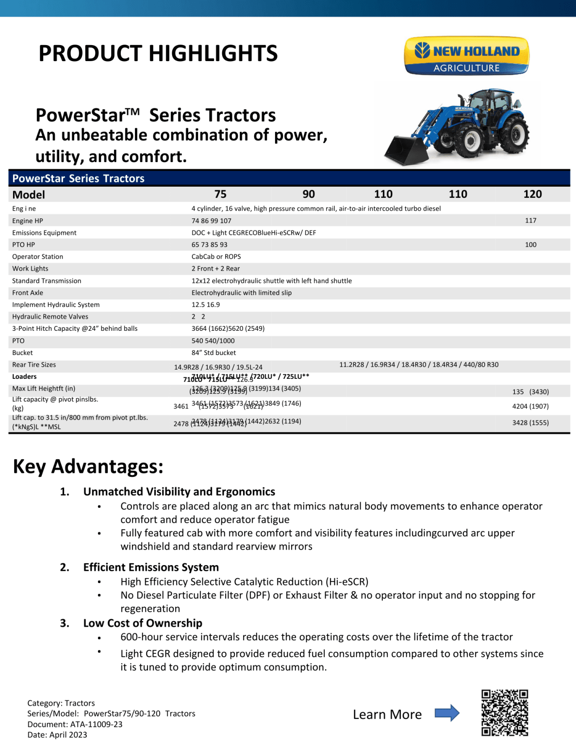 New Holland Ag Tractors MidRange Tractors Powerstar Series Pine Plains, NY
