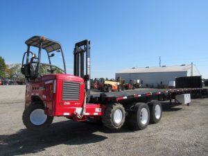 Moffett Forklift On Back Of Trailer
